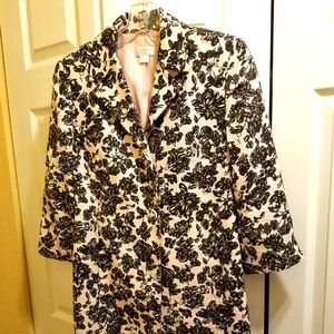 Anne Taylor Loft 3/4 Sleeve Car Coat